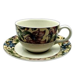 Vintage 1996 Royal Doulton Everyday TC1216 JACOBEAN Cup and Saucer Set - Elegant
